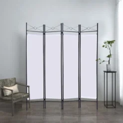 4tlg. Paravent Raumteiler Sichtschutz Trennwand Windschutz Wandschirm flexibel verstellbar 180x160cm