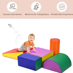 5 tlg. Schaumstoffbausteine Kleinkinder Riesenbausteine Softbausteine Schaumstoff Bunt