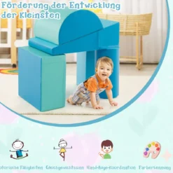 5 TLG. Schaumstoffbausteine Riesenbausteine zum Toben & Klettern Großbausteine Softbausteine