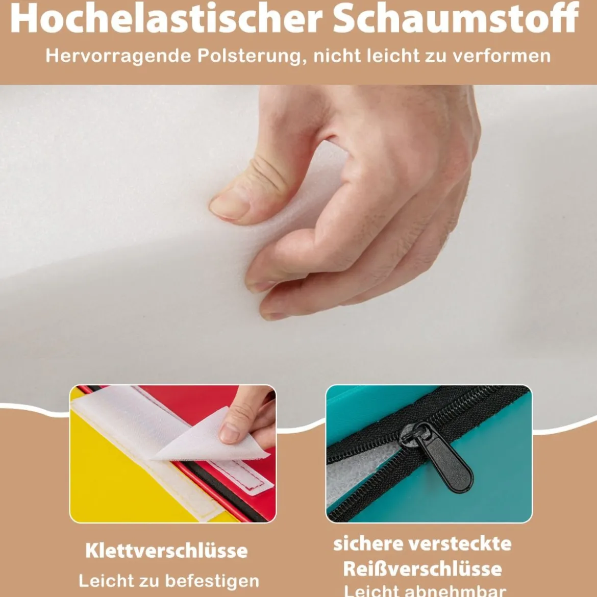 10 TLG. Schaumstoff Bausteine zum Klettern & Rutschen Weiche Softbausteine Riesenbausteine