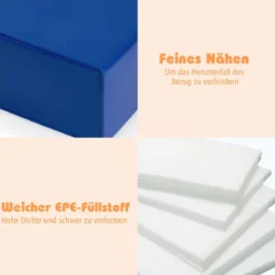 6 tlg.Softbausteine Kinder Großbausteine Riesenbausteine Schaumstoffbausteine Blau