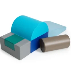 6 tlg.Softbausteine Kinder Großbausteine Riesenbausteine Schaumstoffbausteine Blau