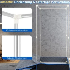 Tragbare Dampfsauna-Box mit Klappbarer Stuhl & Matte Persönliches Heim-Spa Blau