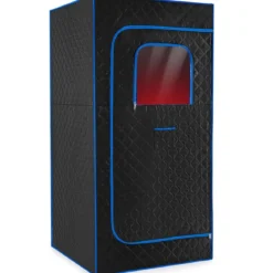 Tragbare Dampfsauna-Box mit Klappbarer Stuhl & Matte Persönliches Heim-Spa Blau