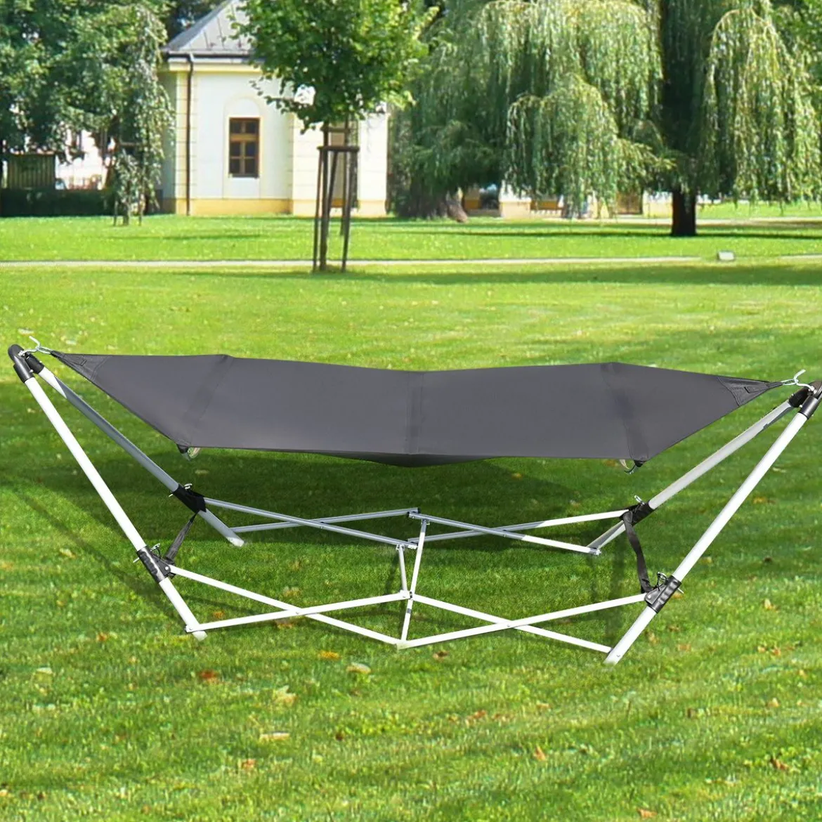 Tragbare & klappbare Hängematte abnehmbare klappbare Hängematte 240 x 80 x 73 cm Schwarz
