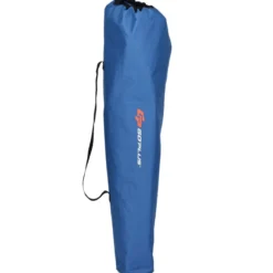 Tragbarer Drehstuhl Camping Zusammenklappbarer Drehstuhl mit Armlehnen und Anti-Rutsch Fußpolster Blau