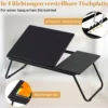 Tragbarer Laptoptisch Klappbarer Computerständer für Sofa & Bett Multifunktionaler Laptoptisch Schwarz