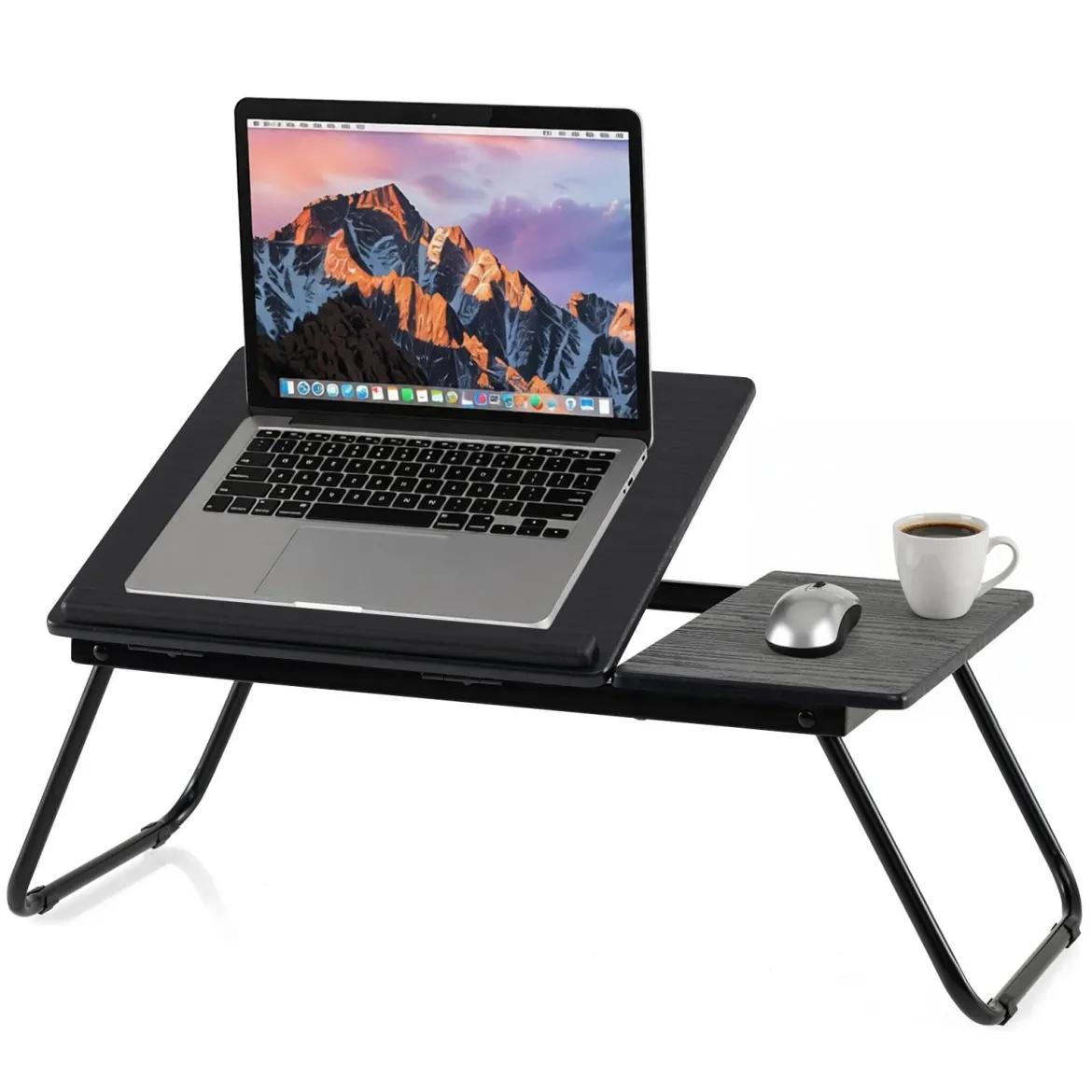 Tragbarer Laptoptisch Klappbarer Computerständer für Sofa & Bett Multifunktionaler Laptoptisch Schwarz