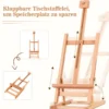 Tragbarer Verstellbarer Tisch-Staffelei Ständer aus Holz für Malerei Höhe von 74,5 cm bis 97 cm