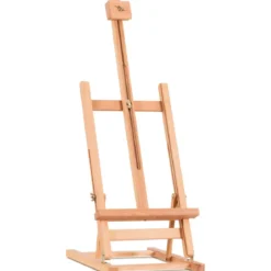 Tragbarer Verstellbarer Tisch-Staffelei Ständer aus Holz für Malerei Höhe von 74,5 cm bis 97 cm