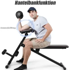 Trainingsbank Bauchtrainer Hantelbank Ganzkörper Schwarz