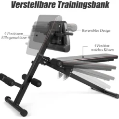 Trainingsbank Bauchtrainer Hantelbank Ganzkörper Schwarz