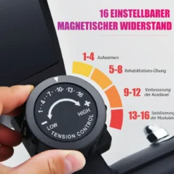 Trainingsgerättragbarer Heimtrainer Mini Stepper einstellbarer Magnetwiderstand Schwarz