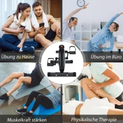 Trainingsgerättragbarer Heimtrainer Mini Stepper einstellbarer Magnetwiderstand Schwarz