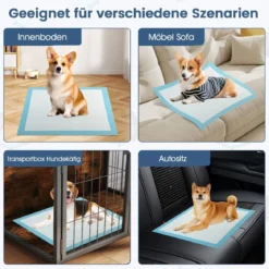 Trainingsunterlagen Hunde, Auslaufsicheres 6-lagiges Design, Welpenunterlagen Puppy-Pads (76 x 76 cm 150 Stück)