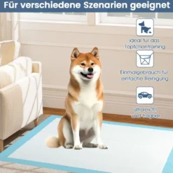 Trainingsunterlagen Hunde, Auslaufsicheres 6-lagiges Design, Welpenunterlagen Puppy-Pads (76 x 76 cm 150 Stück)