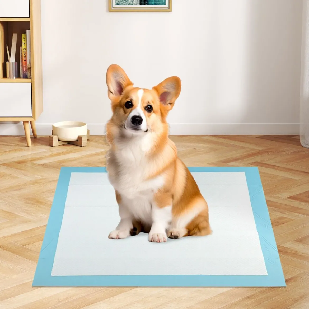 Trainingsunterlagen Hunde, Auslaufsicheres 6-lagiges Design, Welpenunterlagen Puppy-Pads (76 x 76 cm 150 Stück)