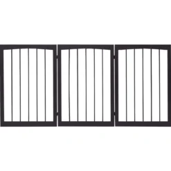 Treppengitter Klappbares Hund Absperrgitter Türschutzgitter 160 x 1,2 x 76 cm Braun