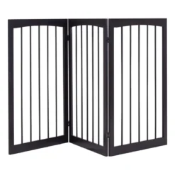 Treppengitter Klappbares Hund Absperrgitter Türschutzgitter 160 x 1,2 x 76 cm Braun