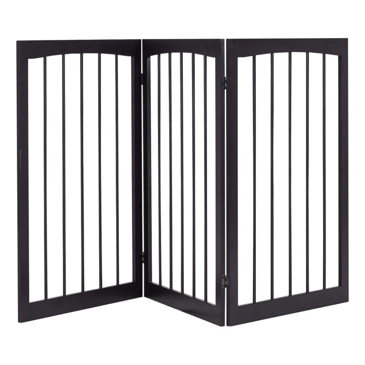 Treppengitter Klappbares Hund Absperrgitter Türschutzgitter 160 x 1,2 x 76 cm Braun