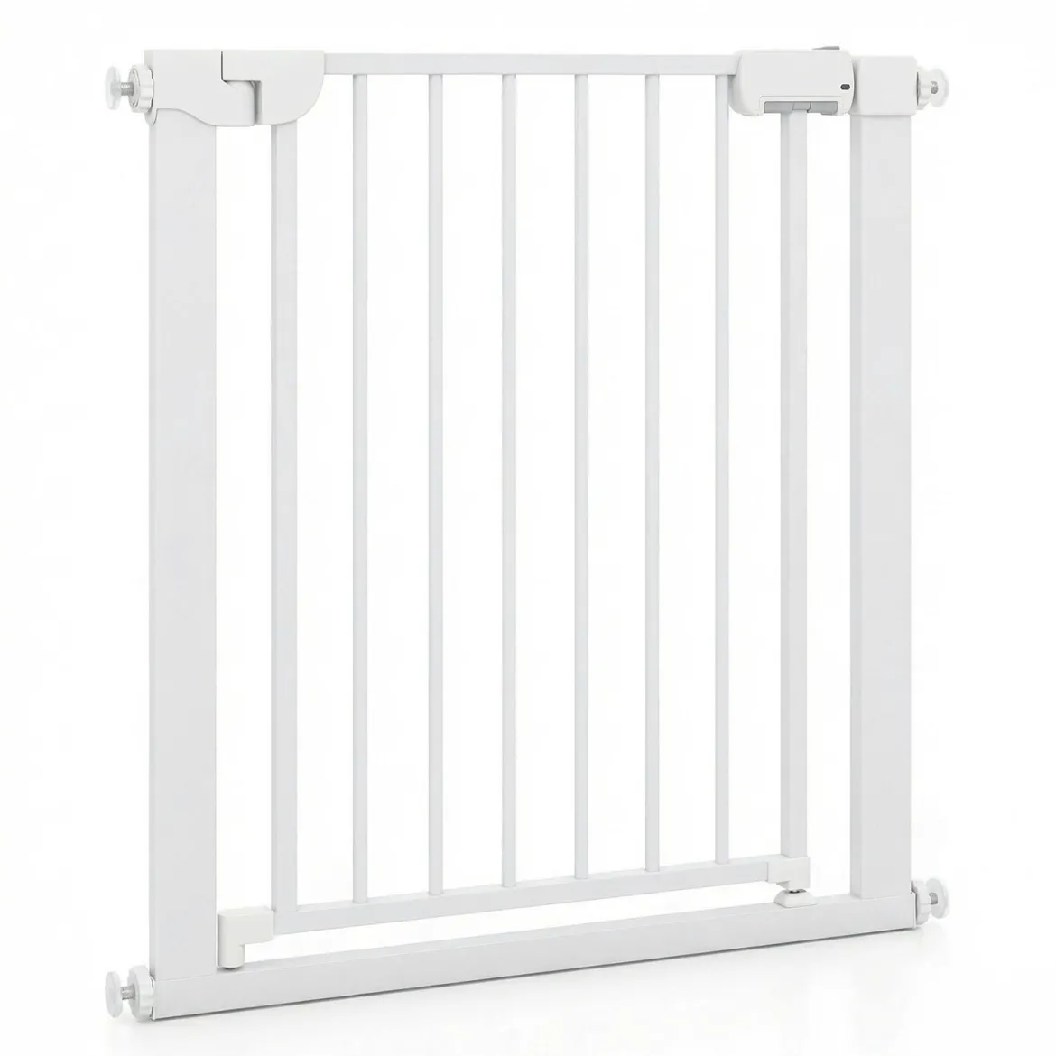 Treppenschutzgitter ohne Bohren mit 75-82 cm Breite Auto-Close Türschutzgitter Weiß