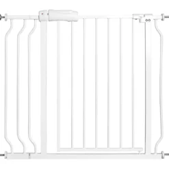 Treppenschutzgitter Schutzgitter ohne Bohrenerweiterbar von 74-98cm Weiß