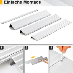 Türschwellenrampe 8,5 cm hohe Einstiegsrampe mit verstellbarem Aluminiumrahmen rutschfester Zugangsrampe