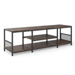 TV Schrank für Fernseher bis zu 65 Zoll Freistehendes Lowboard Industrie Fernsehtisch