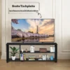 TV-Ständer Fernseher Fernsehtisch mit Regale Sideboard Wohnzimmerschrank Schwarz