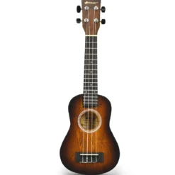 Ukulele Ukulelen-Set mit Tragetasche Gitarreninstrument 17,5 x 6 x 53 cm Braun