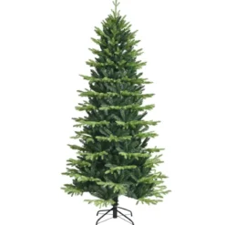 Unbeleuchteter Künstlicher Weihnachtsbaum mit 1462 PE- & PVC-Zweigen & Metallständer 180 cm