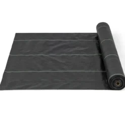 Unkrautvlies 50m² Gartenvlies gegen Unkraut Unkrautfolie PP Schwarz 25 x 2m-100 g/m²