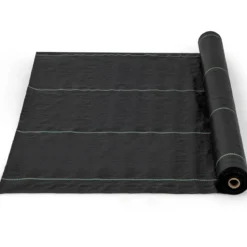 Unkrautvlies 50m² Gartenvlies gegen Unkraut Unkrautfolie PP Schwarz 50 x 1m-60 g/m²