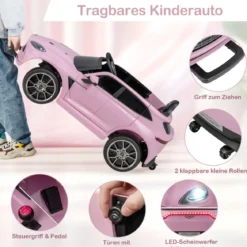 12V Aston Martin DBX Kinderauto mit 2,4G-Fernbedienung 1,4-2,5 km/h Rosa