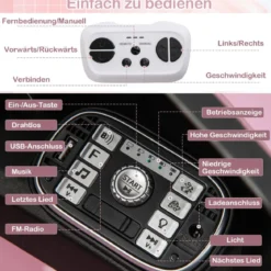 12V Aston Martin DBX Kinderauto mit 2,4G-Fernbedienung 1,4-2,5 km/h Rosa