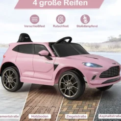 12V Aston Martin DBX Kinderauto mit 2,4G-Fernbedienung 1,4-2,5 km/h Rosa