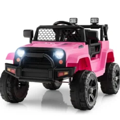 12V Batteriebetriebenes Kinderfahrzeug Elektrisches Kinderfahrzeug mit Fernbedienung Rosa