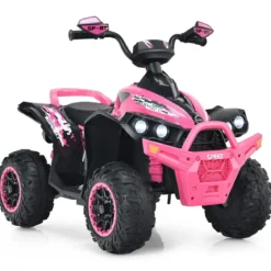 12V Elektro Kinderquad mit Musik Hupe und LED Scheinwerfer Elektroquad Rosa