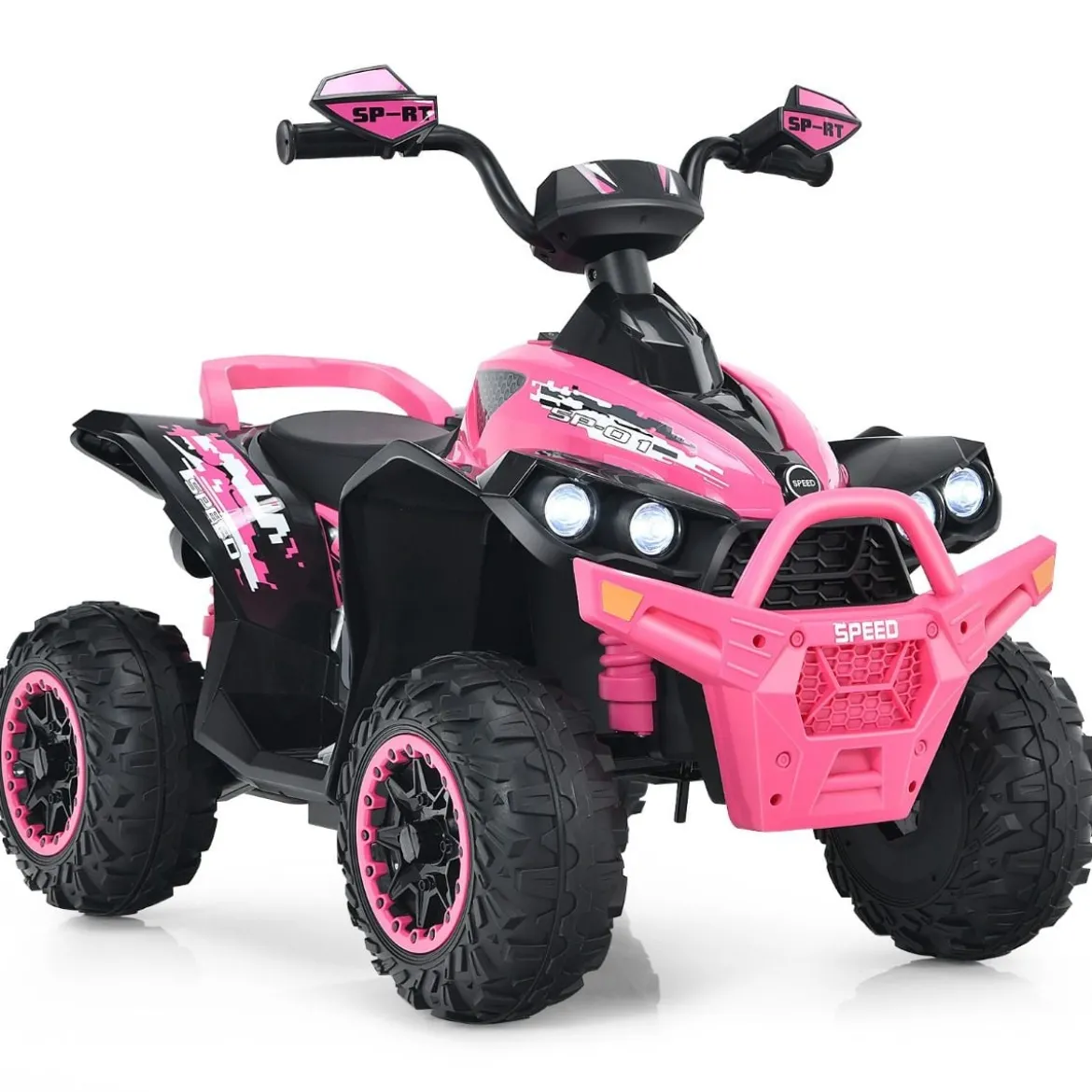 12V Elektro Kinderquad mit Musik Hupe und LED Scheinwerfer Elektroquad Rosa