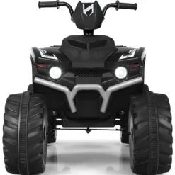 12V Elektro Kinderquad mit Scheinwerfer Mini Elektroquad mit Musik & Hupe 4 Räder Kinder Quad 2,8-5 km/h für Kinder ab 3 Jahren Schwarz