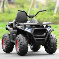 12V Elektro Kinderquad mit Scheinwerfer 4 Räder Kinder Kinderauto Elektroauto für Kinder ab 3 Jahren