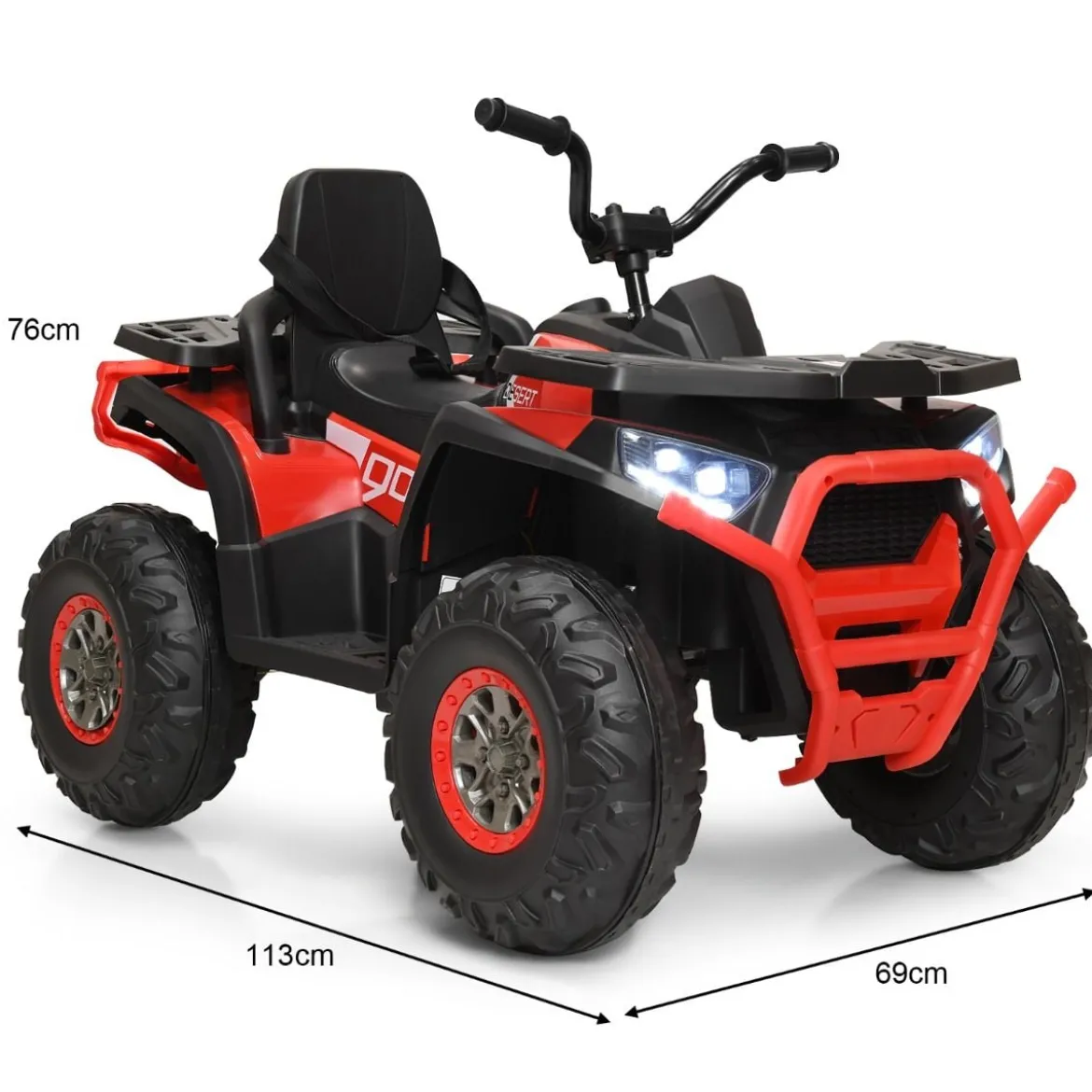 12V Elektro Kinderquad mit Scheinwerfer 4 Räder Kinder Kinderauto Elektroauto für Kinder ab 3 Jahren