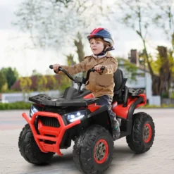 12V Elektro Kinderquad mit Scheinwerfer 4 Räder Kinder Kinderauto Elektroauto für Kinder ab 3 Jahren