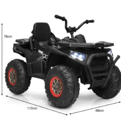 12V Elektro Kinderquad mit Scheinwerfer 4 Räder Kinder Kinderauto Elektroauto für Kinder ab 3 Jahren
