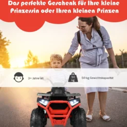 12V Elektro Kinderquad mit Scheinwerfer 4 Räder Kinder Kinderauto Elektroauto für Kinder ab 3 Jahren