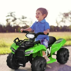 6V Elektro Kinderquad mit Stauraum & Musik & Hupe & LED Scheinwerfer Mini Elektroquad