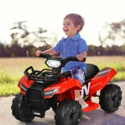 6V Elektro Kinderquad mit Stauraum & Musik & Hupe & LED Scheinwerfer Mini Elektroquad
