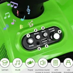 6V Elektro Kinderquad mit Stauraum & Musik & Hupe & LED Scheinwerfer Mini Elektroquad