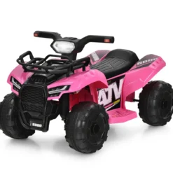 6V Elektro Kinderquad mit Stauraum & Musik & Hupe & LED Scheinwerfer Mini Elektroquad