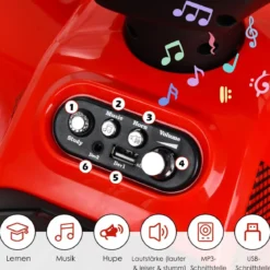 6V Elektro Kinderquad mit Stauraum & Musik & Hupe & LED Scheinwerfer Mini Elektroquad
